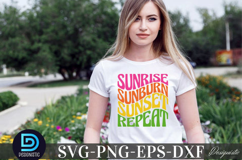 Sunrise sunburn sunset repeat, Summer SVG SVG DESIGNISTIC 