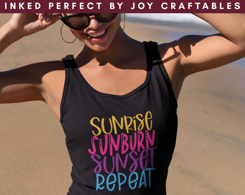 Sunrise Sunburn Sunset Repeat SVG Inked Perfect 