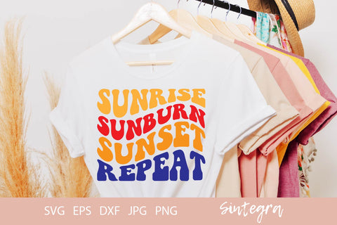 Sunrise Sunburn Sunset Repeat SVG, Summer SVG Cut File Free For Commercial Use SVG Sintegra 