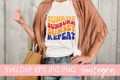 Sunrise Sunburn Sunset Repeat SVG, Summer SVG Cut File Free For Commercial Use SVG Sintegra 