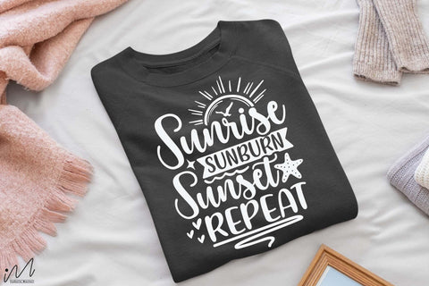 Sunrise Sunburn Sunset Repeat svg, Summer svg, Summer t shirt svg, Vacation Svg, Ocean Svg Svg, Beach Svg, Beach t shirt svg, Summer mug svg, Beach time svg, Summer vibes svg, Hello summer svg, Lake time SVG Isabella Machell 
