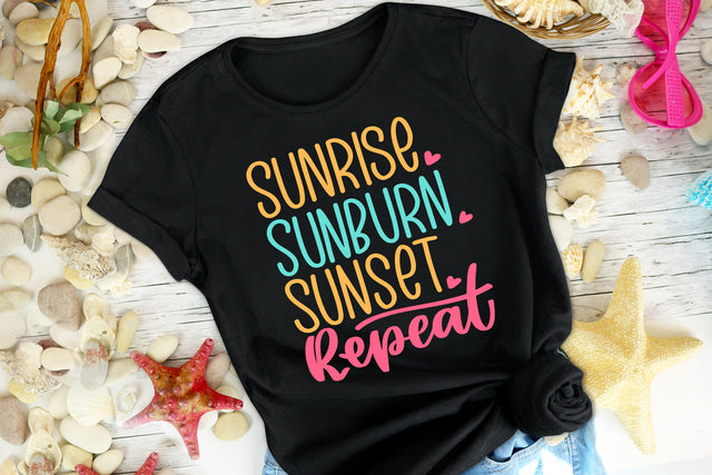 Sunrise Sunburn Sunset Repeat SVG SVG dapiyupi store 