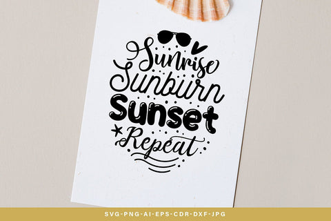 Sunrise Sunburn Sunset Repeat SVG SVG VectorSVGdesign 