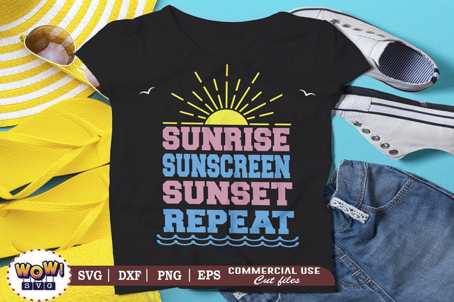Sunrise sunscreen svg, Summer svg, Beach svg, Png, Dxf SVG Wowsvgstudio 