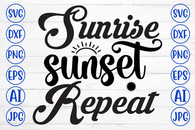 Sunrise Sunset Repeat SVG Cut File SVG Syaman 