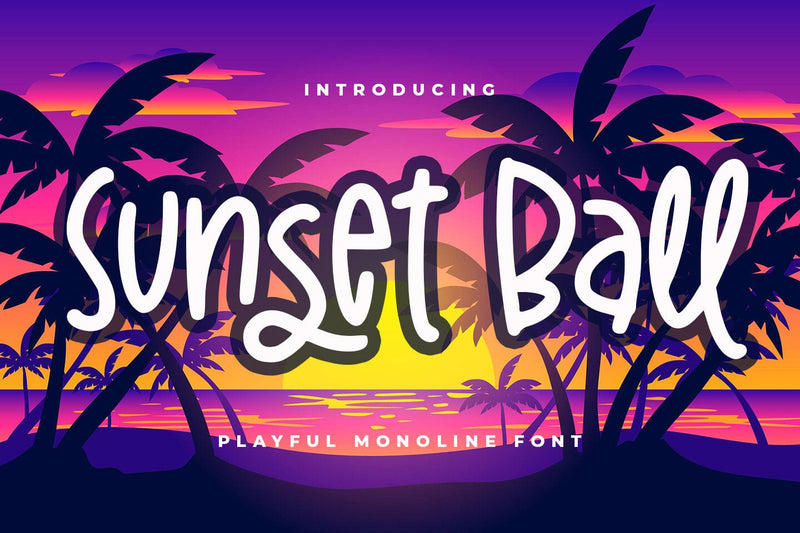 Sunset Ball Font Abo Daniel Studio 