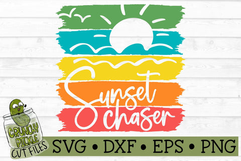 Sunset Chaser Distressed Strips SVG File SVG Crunchy Pickle 