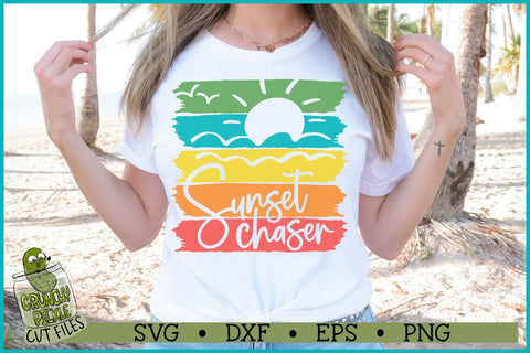 Sunset Chaser Distressed Strips SVG File SVG Crunchy Pickle 
