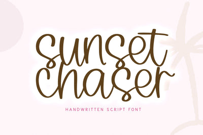 Sunset Chaser - Handwritten Script Font Font KA Designs 
