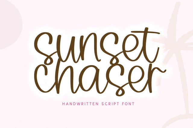 Sunset Chaser - Handwritten Script Font Font KA Designs 