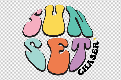 Sunset Chaser Retro Summer Sublimation SVG designartist 