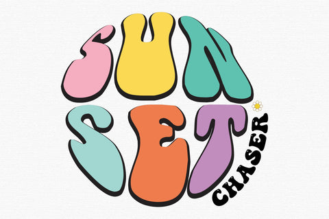 Sunset Chaser Retro Summer Sublimation SVG designartist 