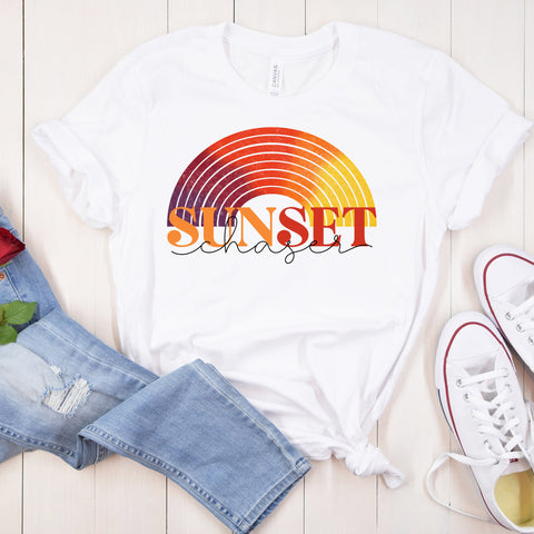 Sunset Chaser Sublimation Design Sublimation Coffee and Chaos 