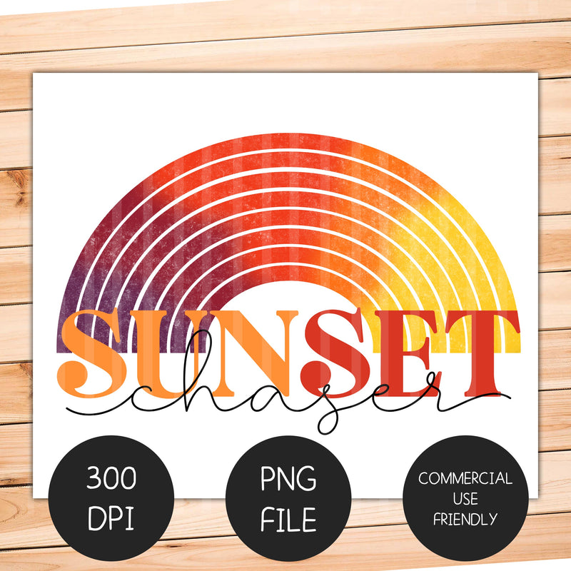 Sunset Chaser Sublimation Design Sublimation Coffee and Chaos 