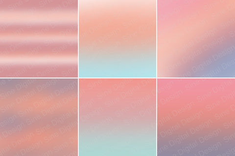 Sunset Gradient Digital Papers Backgrounds Digital Pattern SineDigitalDesign 