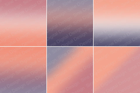 Sunset Gradient Digital Papers Backgrounds Digital Pattern SineDigitalDesign 