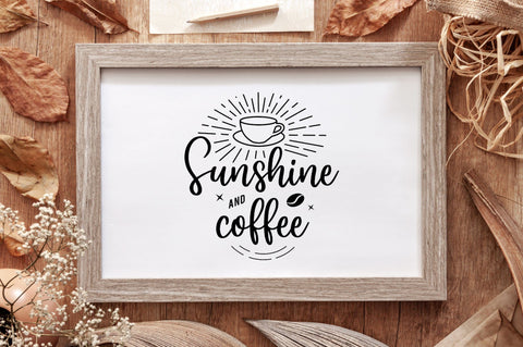 Sunshine and Coffee SVG Design SVG futivesvg 
