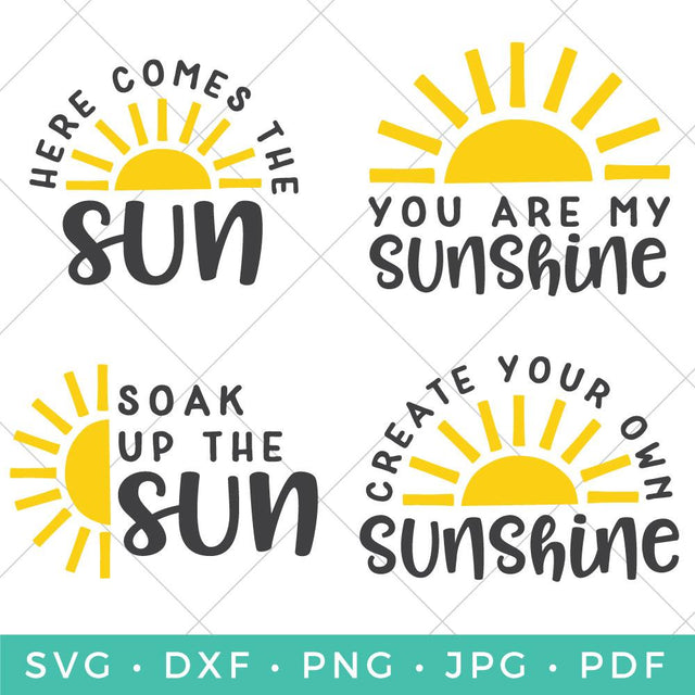Sunshine and Sun Bundle SVG Hey Let's Make Stuff 