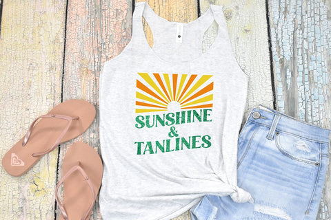 Sunshine and Tan Lines SVG | Summer Cut File SVG B Renee Design 