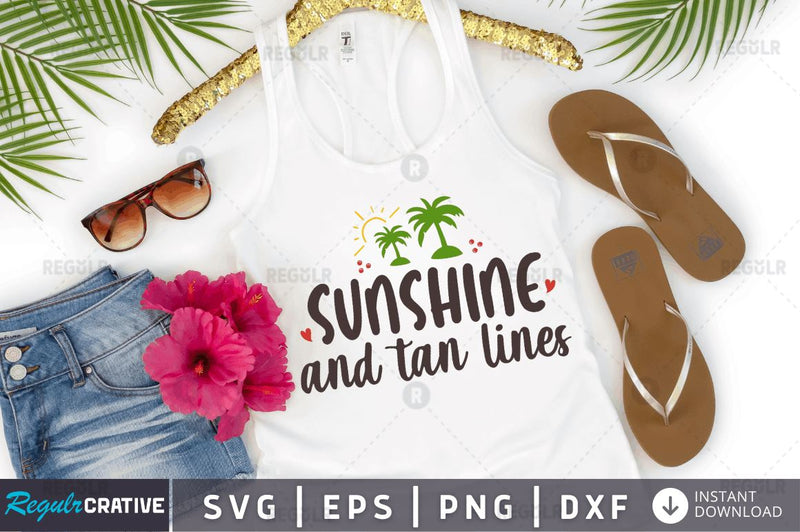 Sunshine and tan lines SVG - So Fontsy