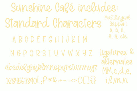 Sunshine Café, A Cute Farmhouse Handwritten Font Font Designing Digitals 
