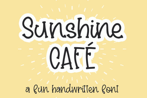 Sunshine Café, A Cute Farmhouse Handwritten Font Font Designing Digitals 