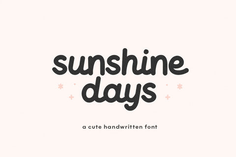 Sunshine Days - Cute Script Font Font KA Designs 