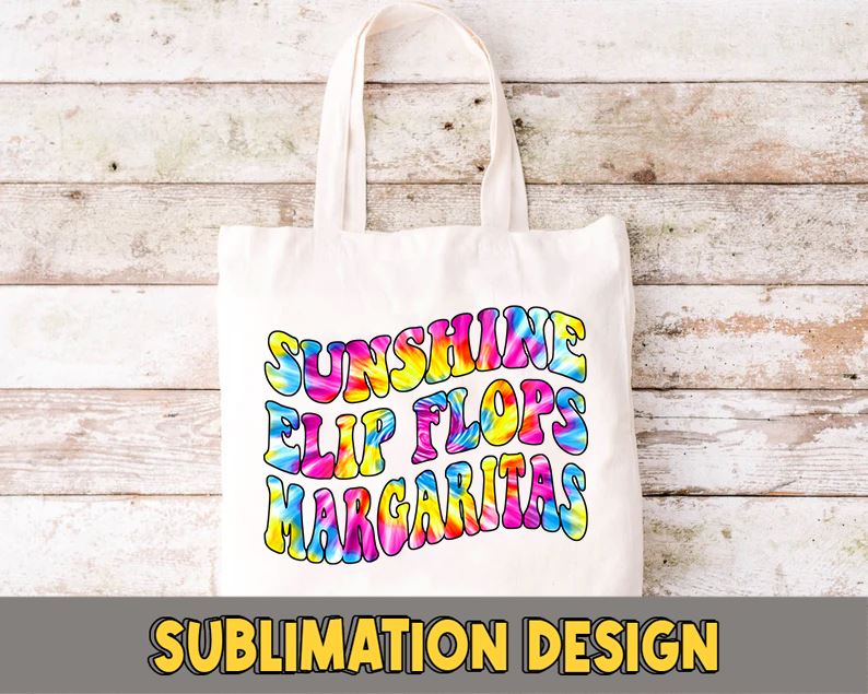 Sunshine Flip Flops and Margaritas PNG Summer Sublimation Design Sublimation sassyprint 