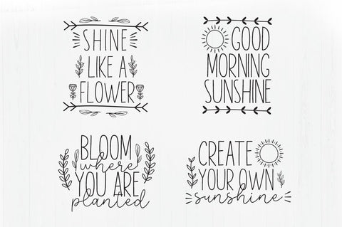 Sunshine Flower Font Manjali_Studio 
