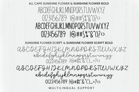 Sunshine Flower Font Manjali_Studio 