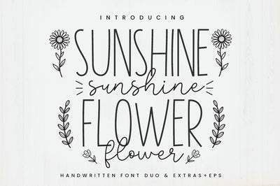 Sunshine Flower Font Manjali_Studio 