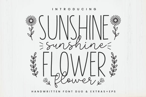 Sunshine Flower Font Manjali_Studio 