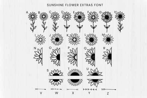 Sunshine Flower Font Manjali_Studio 