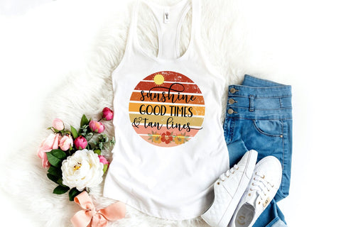 Sunshine Good times I Summer Sublimation I Beach Sublimation Sublimation Happy Printables Club 