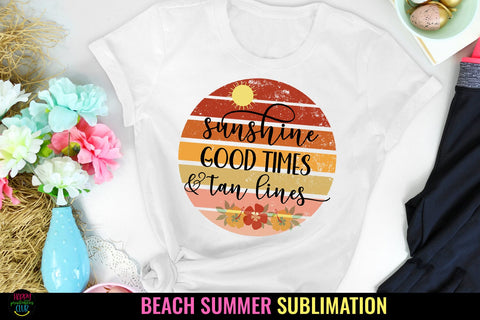 Sunshine Good times I Summer Sublimation I Beach Sublimation Sublimation Happy Printables Club 