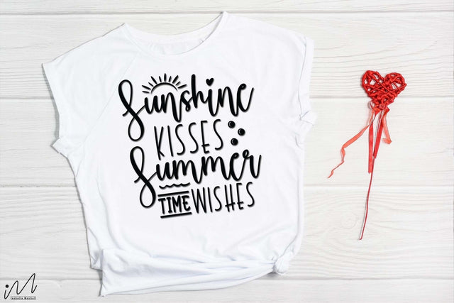 sunshine kisses and summer time wishes svg,Summer svg, Summer t shirt svg, Vacation Svg, Ocean Svg Svg, Beach Svg, Beach t shirt svg, Summer mug svg, Beach time svg, Summer vibes svg, Hello summer svg, Lake time SVG Isabella Machell 