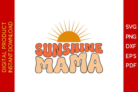 Sunshine Mama Retro Summer Vacation SVG PNG PDF Cut File SVG Creativedesigntee 