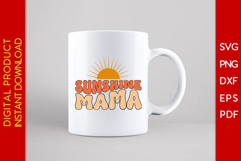 Sunshine Mama Retro Summer Vacation SVG PNG PDF Cut File SVG Creativedesigntee 