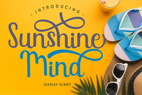 Sunshine Mind - Display Script Font Font PutraCetol Studio 