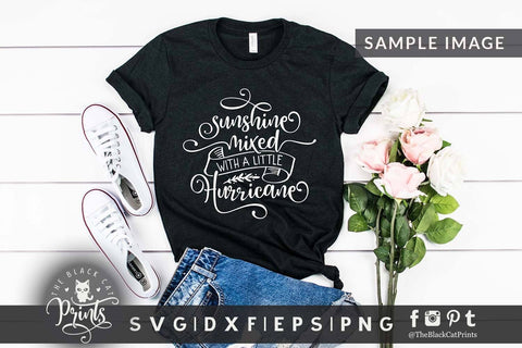 Sunshine mixed with a little hurricane cut file SVG TheBlackCatPrints 