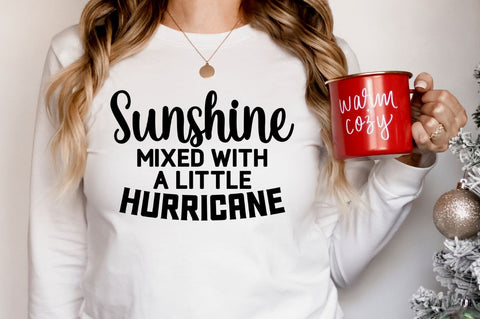 Sunshine mixed with a little hurricane, Funny Sarcastic SVG SVG DESIGNISTIC 