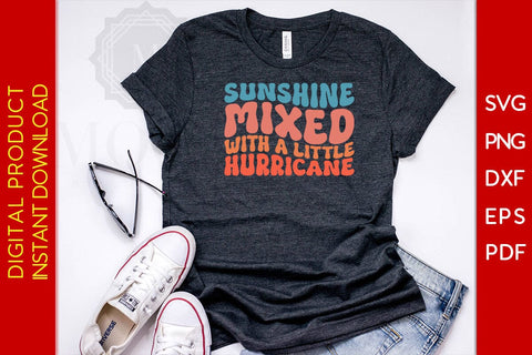 Sunshine Mixed With A Little Hurricane Retro Summer Vacation SVG PNG PDF Cut File SVG Creativedesigntee 