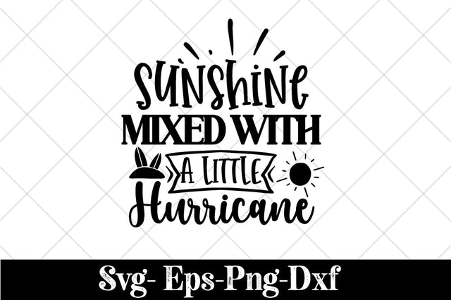Sunshine Mixed With A Little Hurricane Shirt , Sunshine Shirt , Hurricane shirt , Vacation shirt , Beach Graphic Tee SVG Svgcraft 