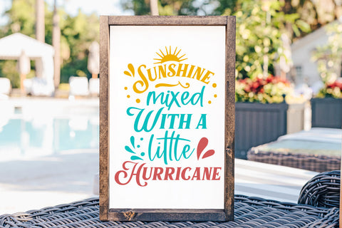 Sunshine Mixed With a Little Hurricane SVG Cut File SVG zoellartz 