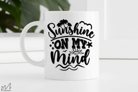 Sunshine on my mind svg, Summer svg, Summer t shirt svg, Vacation Svg, Ocean Svg Svg, Beach Svg, Beach t shirt svg, Summer mug svg, Beach time svg, Summer vibes svg, Hello summer svg, Lake time SVG Isabella Machell 