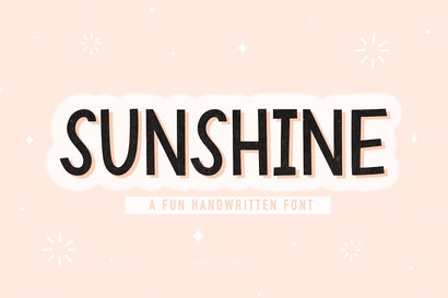 Sunshine | Sans Serif Handwritten Font Font Fonts Avenue 