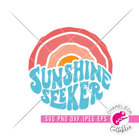 Sunshine Seeker Ocean Wave Retro svg png dxf eps jpeg SVG Chameleon Cuttables 