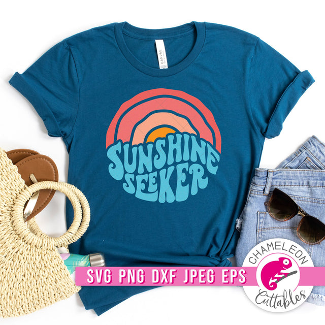 Sunshine Seeker Ocean Wave Retro svg png dxf eps jpeg SVG Chameleon Cuttables 