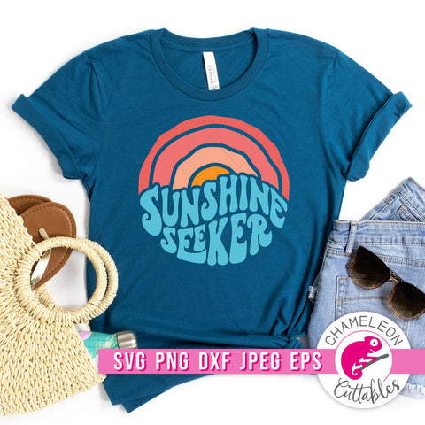 Sunshine Seeker Ocean Wave Retro svg png dxf eps jpeg SVG Chameleon Cuttables 