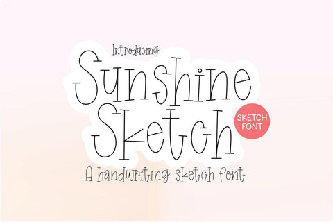 Sunshine Sketch Font Font Blush Font Co. 
